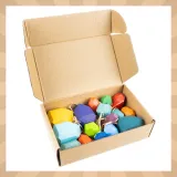 zbliżenie na drewniane elementy klocków kruzzel