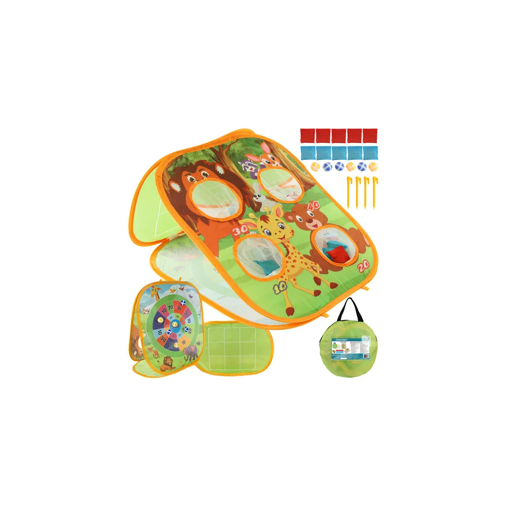 Gra zręcznościowa Rzut piłeczką Kruzzel 26751 rozłożona na podłodze