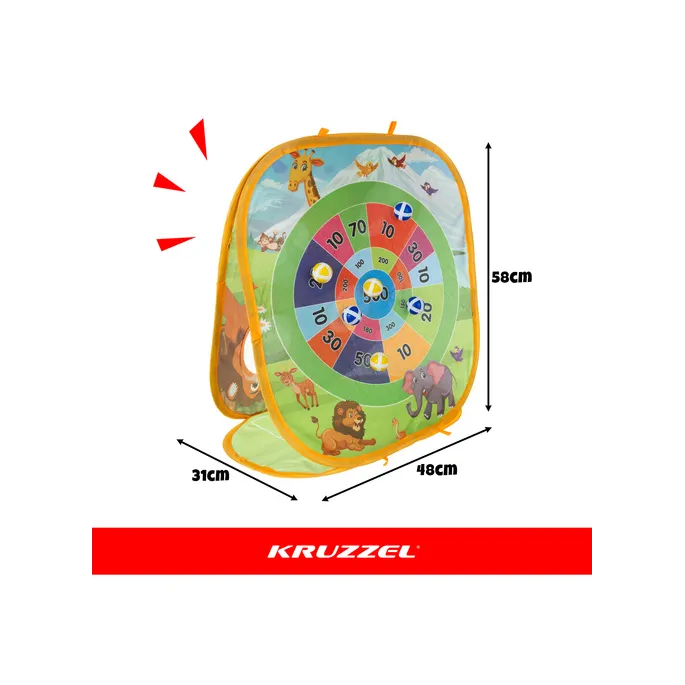Zbliżenie na składane elementy gry Rzut piłeczką Kruzzel 26751