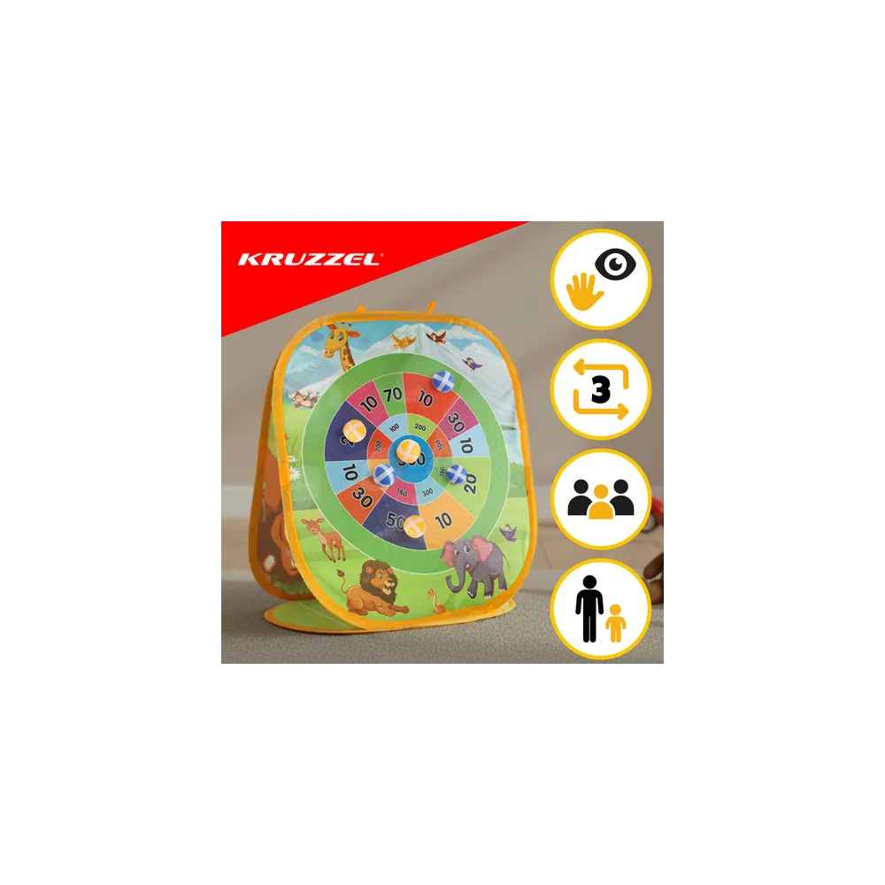 Dzieci bawiące się grą Rzut piłeczką Kruzzel 26751 na dworze