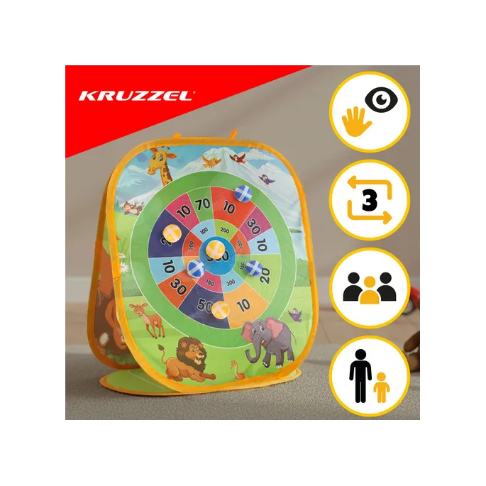 Dzieci bawiące się grą Rzut piłeczką Kruzzel 26751 na dworze