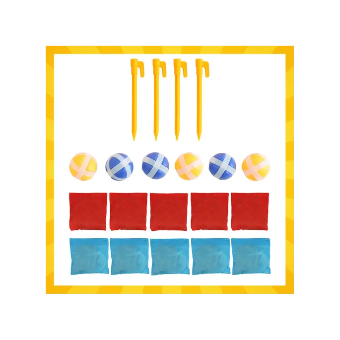 Gra Rzut piłeczką Kruzzel 26751 podczas rodzinnej zabawy w ogrodzie