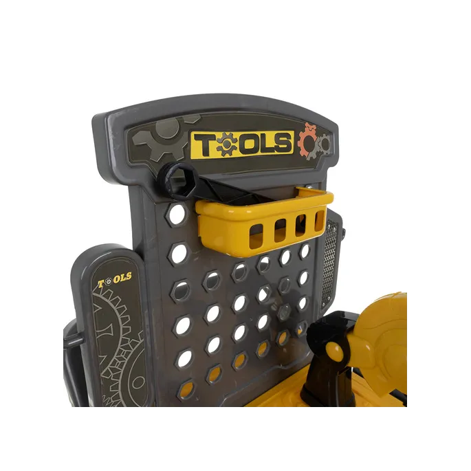 warsztat z piłą o ruchomym ostrzu i tablicą narzędziową