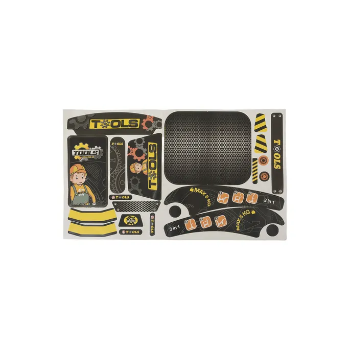 widok na panele konstrukcyjne i kolorowe elementy zestawu