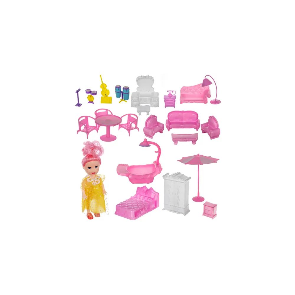 opcja aranżacji wnętrz domku dla lalek willa 27054