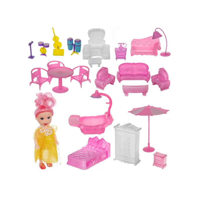 opcja aranżacji wnętrz domku dla lalek willa 27054