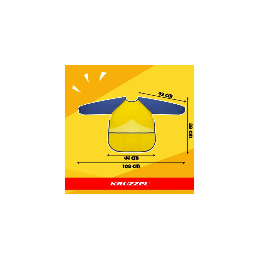 zbliżenie na fartuszek zabezpieczający ubranie dziecka