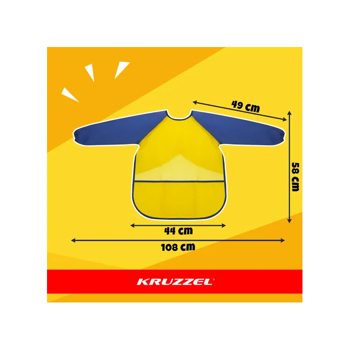 zbliżenie na fartuszek zabezpieczający ubranie dziecka