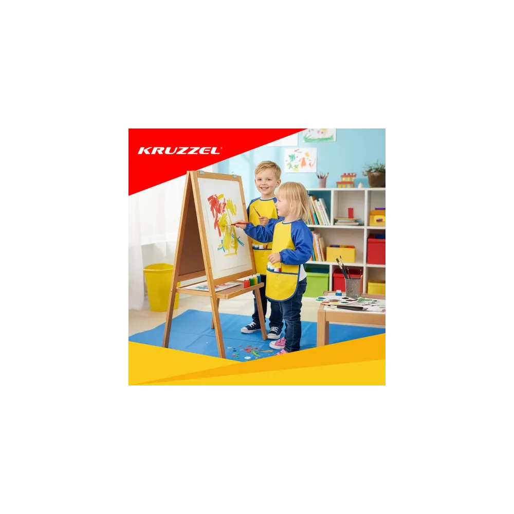 fartuszek kruzzel dziecięcy zaprezentowany na płasko