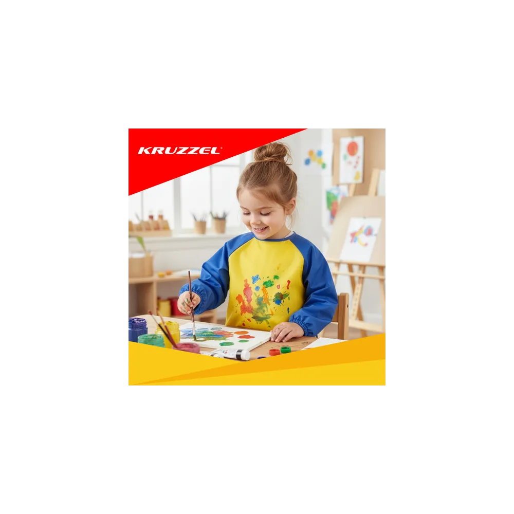 detal szerokiego otworu na rękę fartuszka dziecięcego