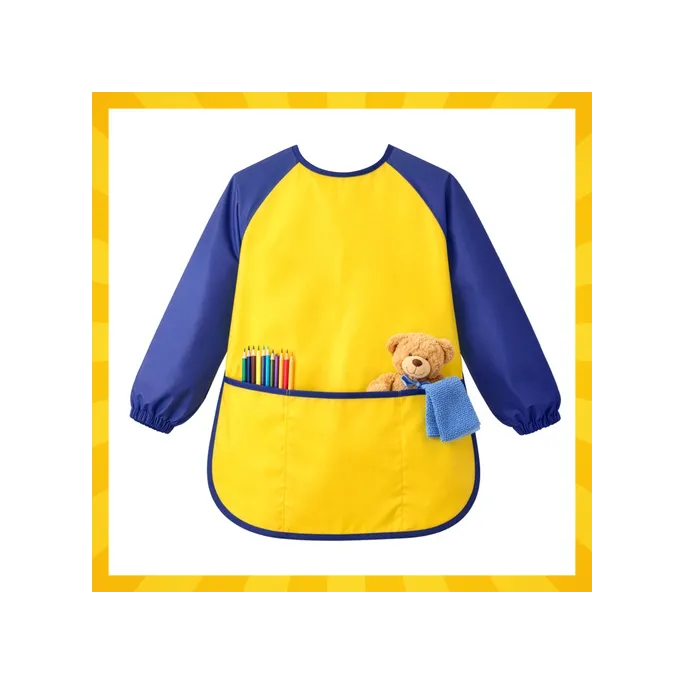 zapięcie na rzep fartuszka dziecięcego z bliska