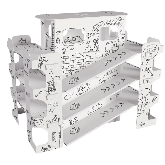 widok gotowego parkingu 3d po indywidualnym pokolorowaniu