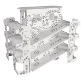 widok gotowego parkingu 3d po indywidualnym pokolorowaniu