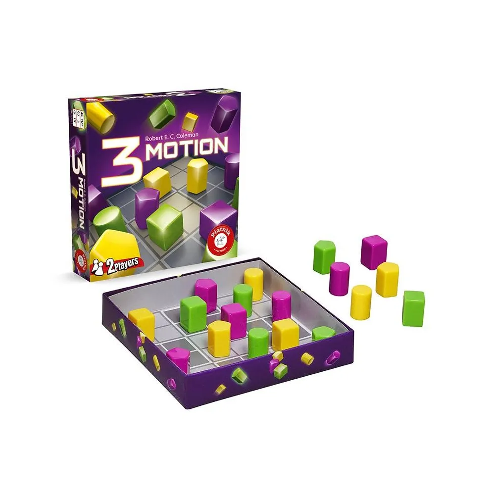 kolorowe elementy i plansza gry 3Motion PIATNIK w trakcie rozgrywki