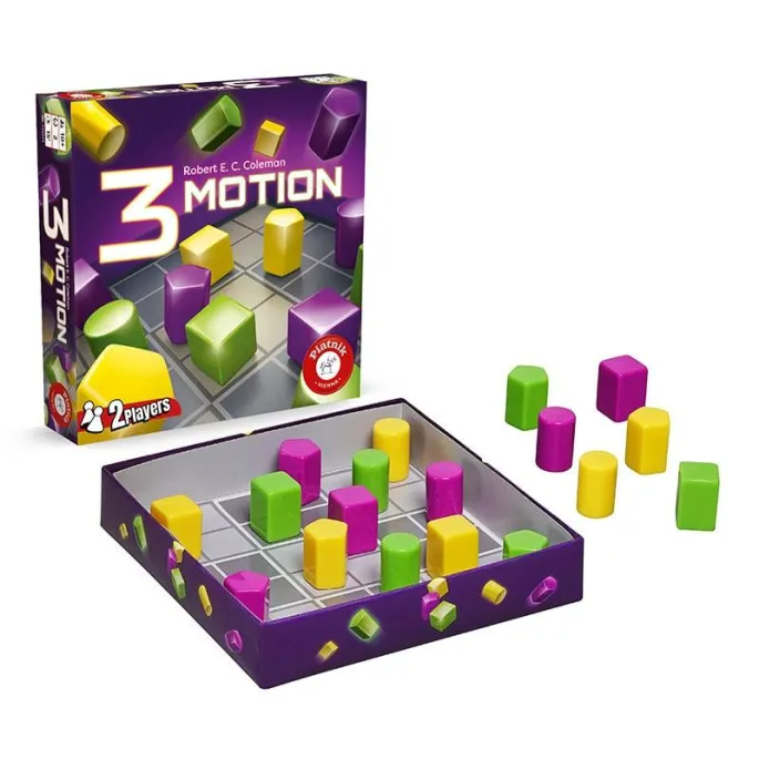 kolorowe elementy i plansza gry 3Motion PIATNIK w trakcie rozgrywki