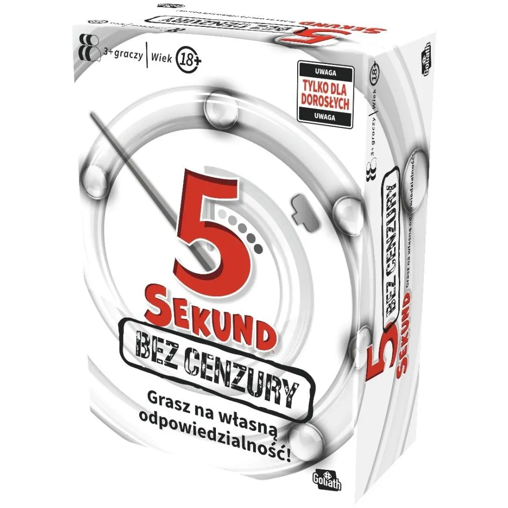 Pudełko gry 5 Sekund bez cenzury z kolorową grafiką na froncie