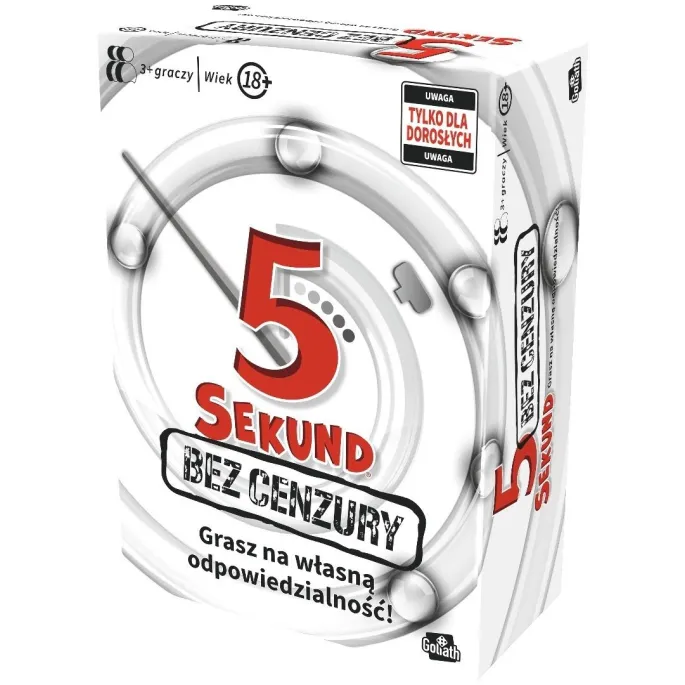 Pudełko gry 5 Sekund bez cenzury z kolorową grafiką na froncie