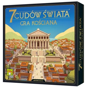 Zestaw gry 7 Cudów Świata: Gra kościana z widocznymi akcesoriami