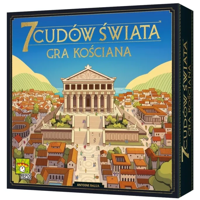 Zestaw gry 7 Cudów Świata: Gra kościana z widocznymi akcesoriami