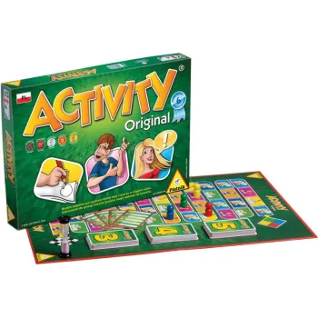 pudełko gry planszowej Activity PIATNIK z dynamiczną grafiką na okładce