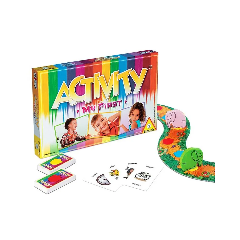 Gra Activity My First PIATNIK z elementami rysunku, gestów i opisu na stole