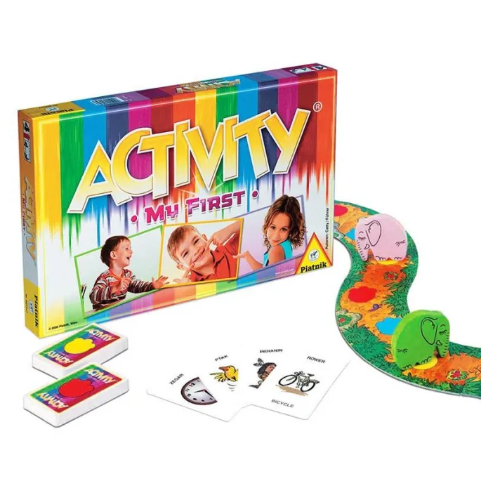 Gra Activity My First PIATNIK z elementami rysunku, gestów i opisu na stole