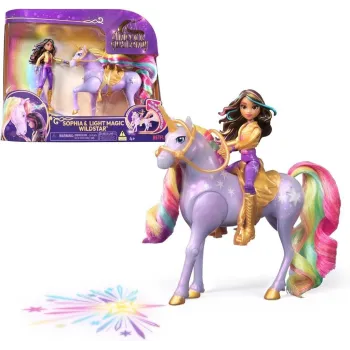 Zestaw Akademia Jednorożców: figurka Sophii i jednorożca Gwiazda z efektem świetlnym