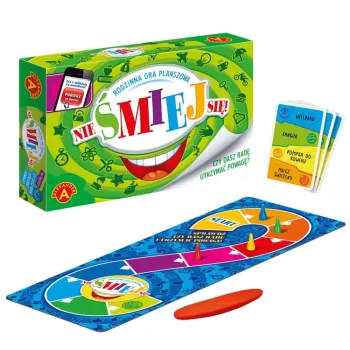 Gra planszowa Nie śmiej się! wersja podstawowa z akcesoriami i kartami haseł