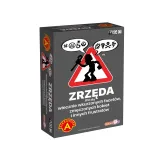 Akcesoria gry ZRZĘDA: żetony, karty i plansza rozłożone na stole