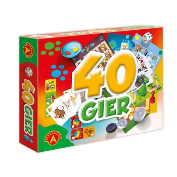 Alexander Zestaw 40 gier planszowe rodzinne karciane GR0647