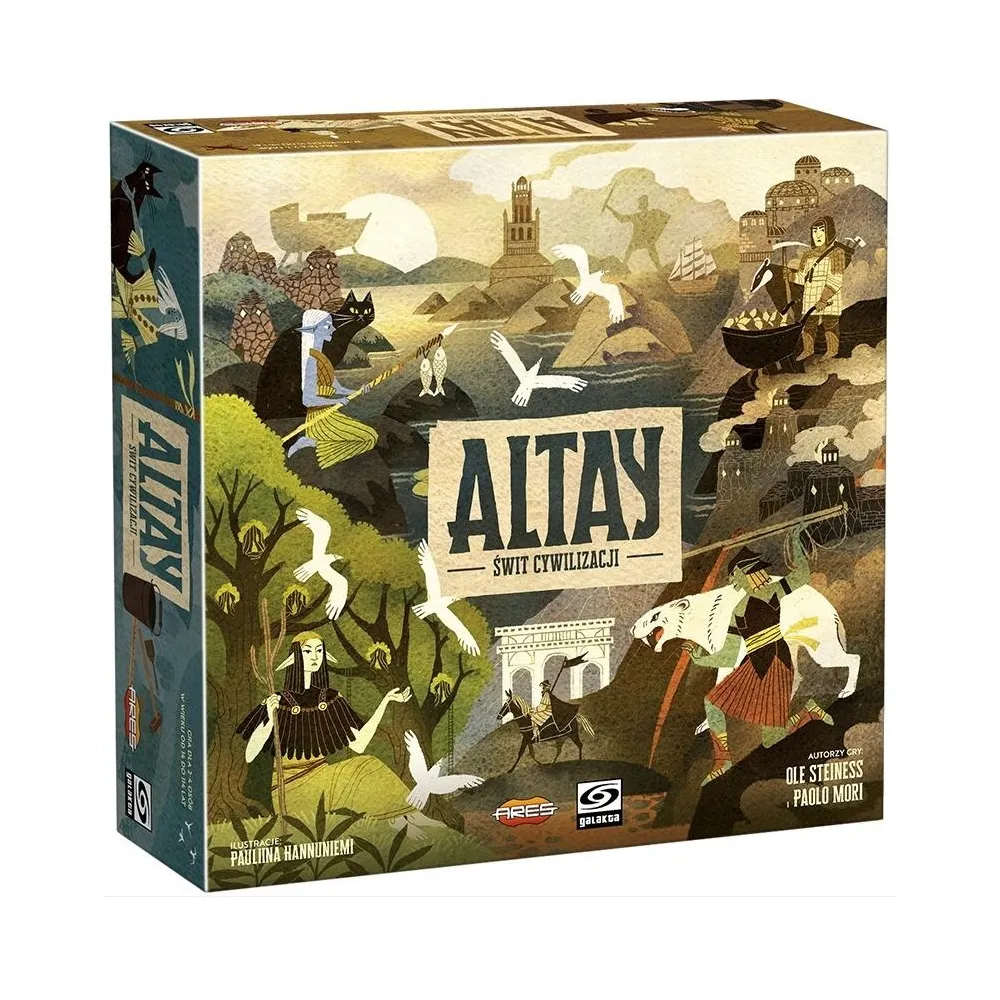 Planszowa gra strategiczna Altay - Świt Cywilizacji na tle pudełka