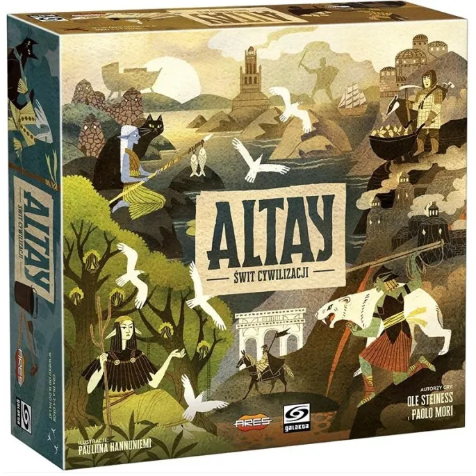 Planszowa gra strategiczna Altay - Świt Cywilizacji na tle pudełka