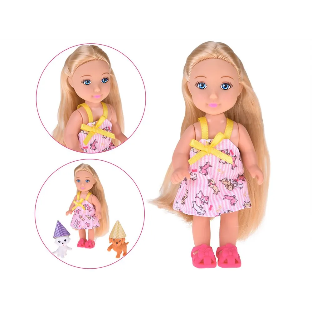 Biały kotek i brązowy piesek – elementy zestawu PET PARTY