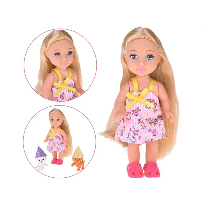 Biały kotek i brązowy piesek – elementy zestawu PET PARTY