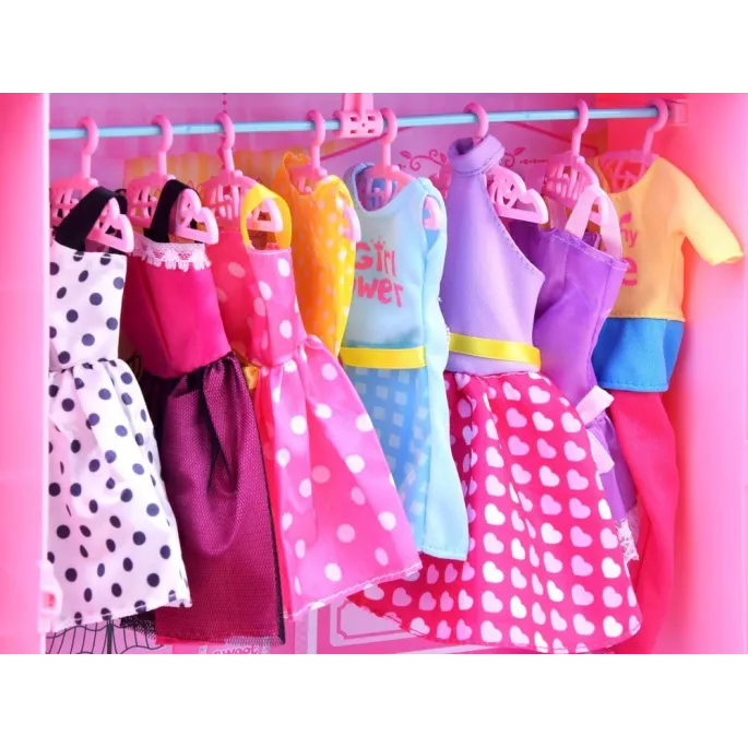 Walizka na kółkach w zestawie z torebkami i ozdobami