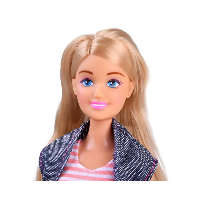 kolorowa sukienka letnia na lalce Anlily z jasnym tłem