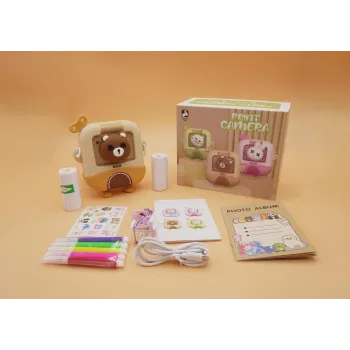 aparat fotograficzny do zdjęć natychmiastowych w kształcie misia dla dzieci