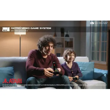 ikony gier Asteroids, Centipede i innych na menu konsoli Atari