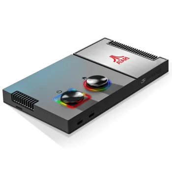 widok z góry całego zestawu wraz z kablami HDMI i zasilającym