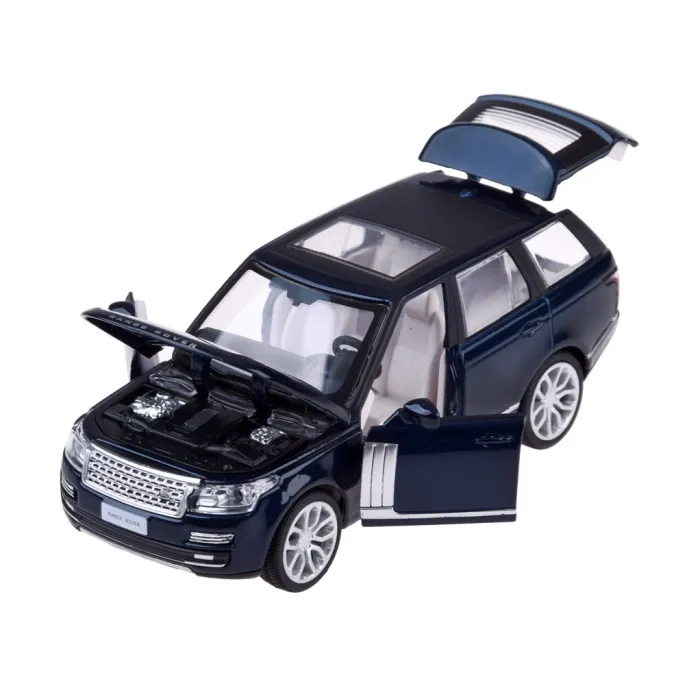 Granatowe autko z otwartymi drzwiami od strony kierowcy