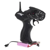 Czarne autko metalowe Speed R/C widoczne z boku na białym tle