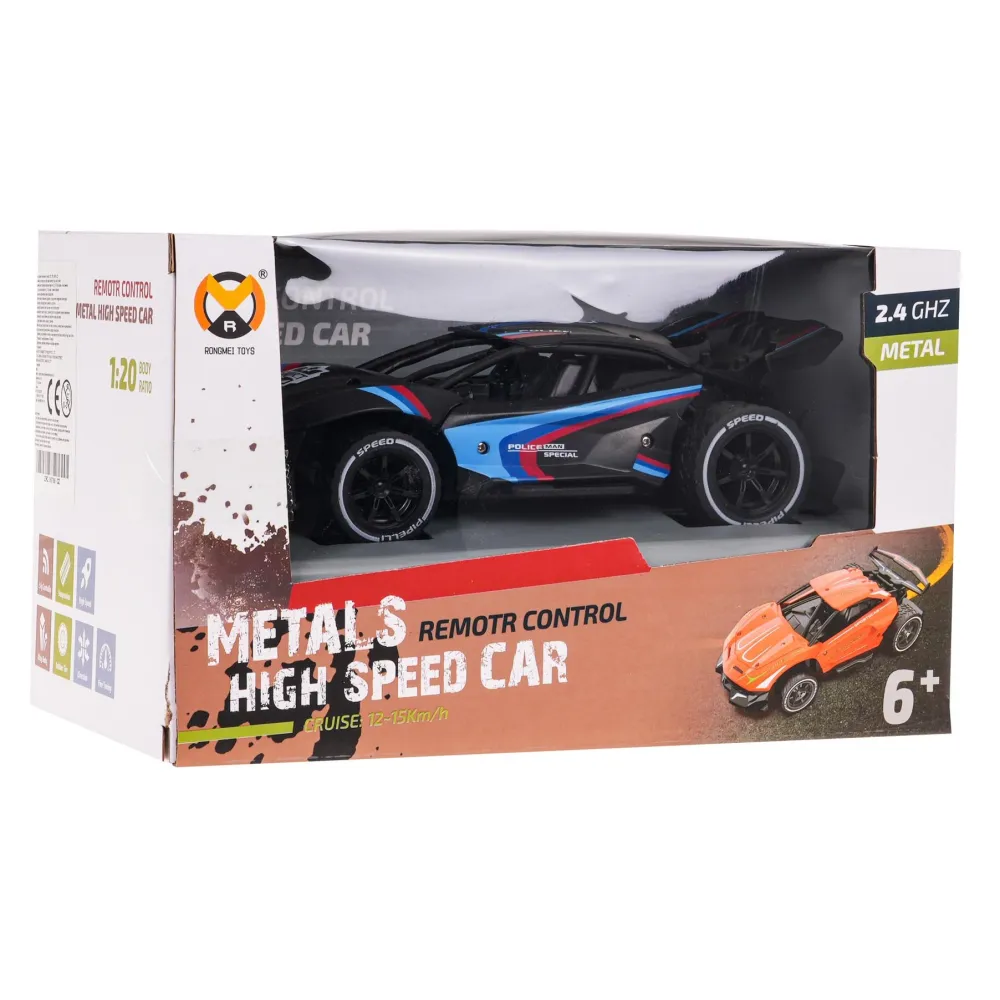 Zbliżenie na metalową karoserię autka Speed 1:20 R/C