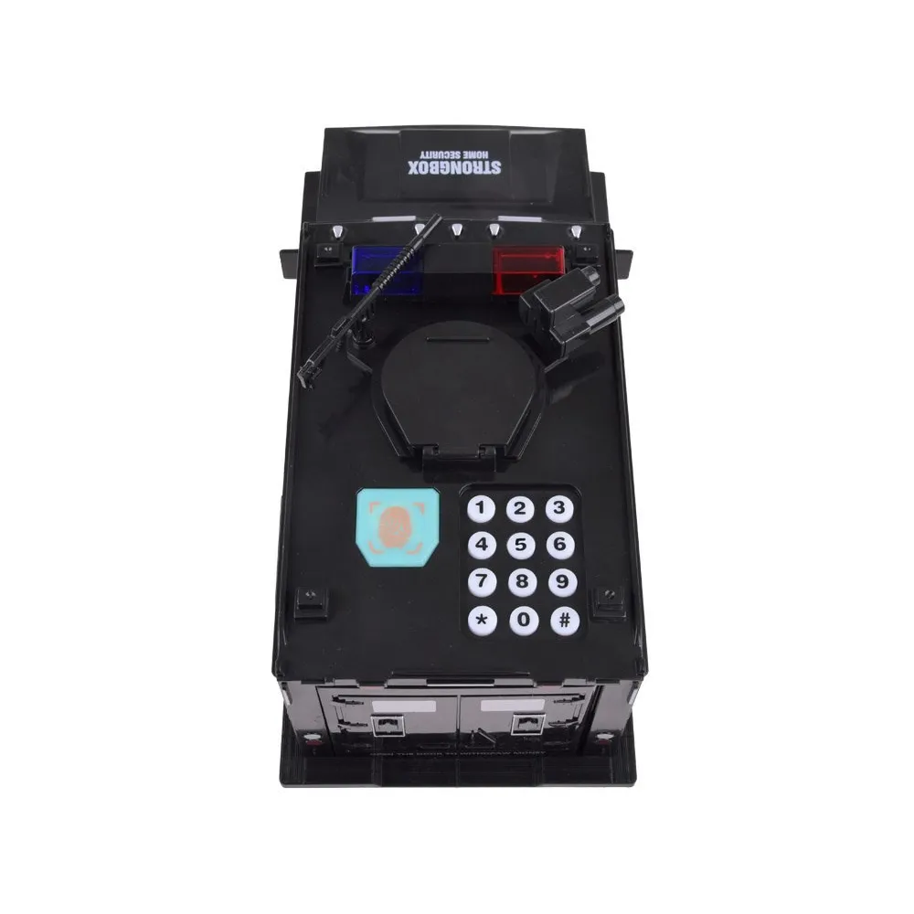 Symulacja rozpoznawania odcisku palca na drzwiach autka skarbonki