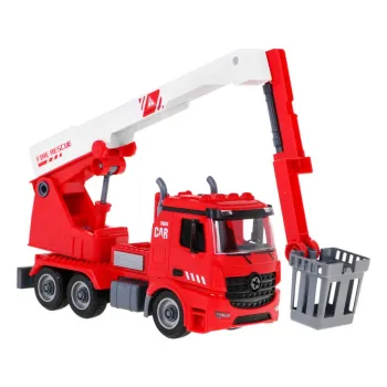 Zbliżenie na czerwony kask strażacki przeznaczony dla dzieci