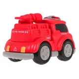 Rozłożone części zabawki straż pożarna z widocznymi magnesami