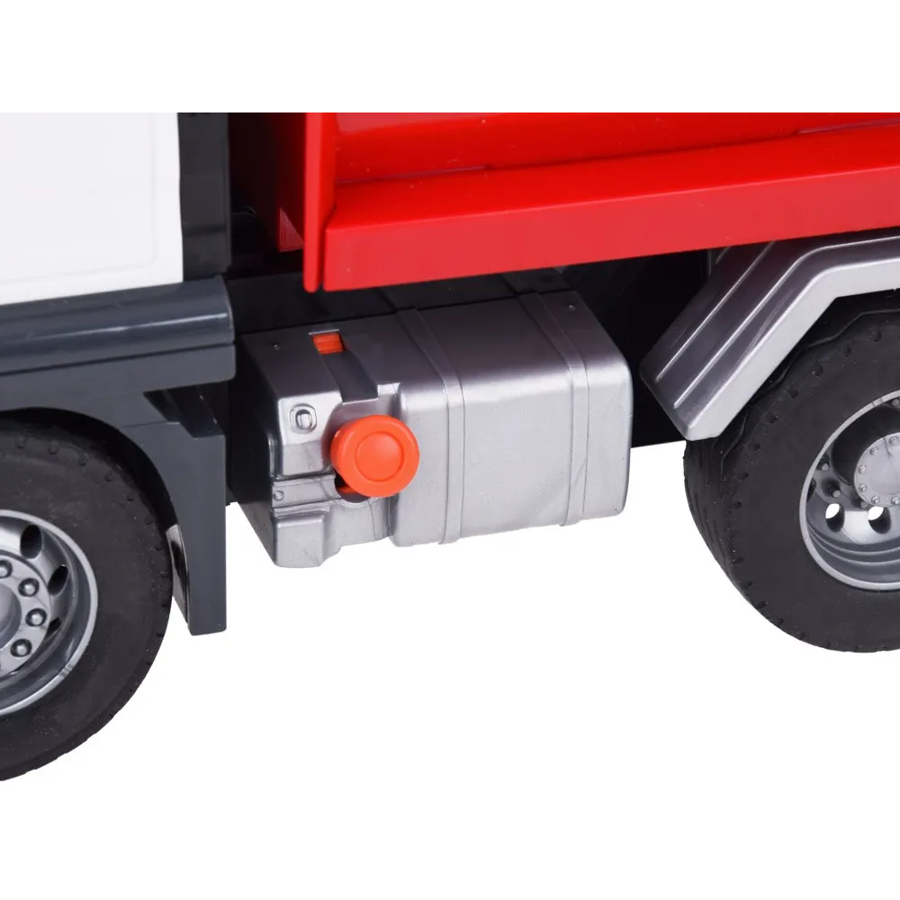 Ruchomy kiper wywrotki w pozycji do rozładunku