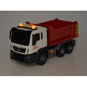 Zabawka wywrotka na kolorowym placu budowy w pokoju