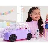 widok na samochód dla lalek z otwartym dachem i miejscem na figurki