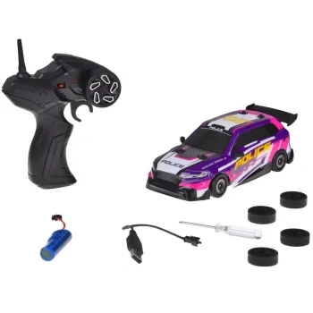 Auto do driftu zdalnie sterowane PODŚWIETLENIE wymienne opony 4WD RC0744