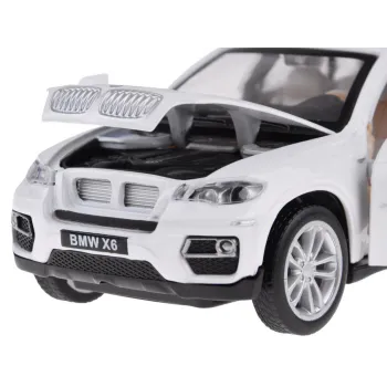Auto metalowe BMW X6 model skala 1:32 biały SUV światło dźwięk ZA4606